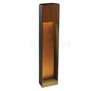 Marset Lab, sobremuro LED, gris grafito/madera de iroko oscuro