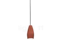 Marset Pleat Box, lámpara de suspensión LED, terracota/blanco - ø11,5 cm