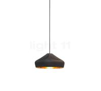 Marset Pleat Box, lámpara de suspensión, negro/dorado - ø34 cm