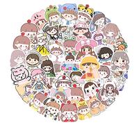 MARSFORCE Juego de calcomanías de niña kawaii, regalo para niños, adolescentes y adultos, lindas calcomanías de vinilo impermeables para laptop, botellas de agua, guitarra [50 piezas]