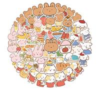MARSFORCE Juego de calcomanías de oso kawaii, regalo para niños, adolescentes y adultos, lindas calcomanías de vinilo impermeables para laptop, botellas de agua, juguete, teléfono [50 piezas]