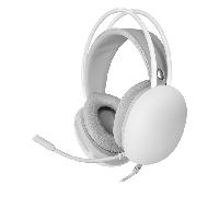 Mars Gaming MH-Glow, Auriculares 360° Full Chroma RGB Flow, Micrófono Cancelación Ruido, Ultraligero, Mempory-Foam, Windows/PS4/PS5/XBOX Series X|S/One/Mac/Switch/Switch 2/Smartphone/Tablet, Blanco