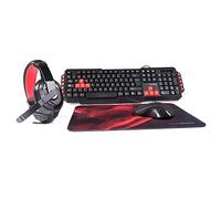 MARSGAMING, Pack RGB de Teclado, Ratón, Auriculares y Alfombrilla, negro