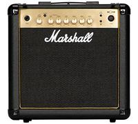 Marshall MG15GR Amplificador combinado de guitarra con reverberación, de práctica adecuado para guitarra eléctrica, Negro y dorado, With Reverb, 15W