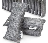 Marsheepy Paquete de 24 bolsas de carbón de bambú activado para coche, armario, zapatos, hogar, sótano, caja de arena para cigarrillos, humo y gimnasio (24 paquetes x 50 g)