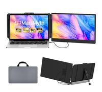 MarsMyth Extensor de pantalla para laptop S1, monitor dual portátil de 14 pulgadas para portátiles, altavoces internos 1080P FHD Plug & Play para portátiles de 13 a 17 pulgadas, compatible con Windows