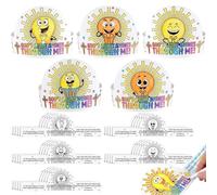Marspark Juego de 25 Vbs 2026 Color Your Own Jesus is the Light Crown Illumination Theme Religious Cardstock Crown Crafts Coloring Paper Headband Christian Hat Crowns for Vbs Iglesia Actividades Party