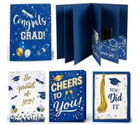 Marspark Juego de 4/20 ranuras para tarjetas de regalo de graduación 2026, soporte de dinero de graduación a granel para regalos en efectivo, tarjetas de dinero sorpresa, ideas de regalo para amigos