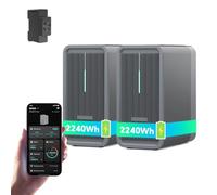 Marstek B2500 Sistema solar para balcón con batería - Almacenamiento LiFePO4 de 4480 Wh, 2 MPPT, Entrada solar máx. 1600 W y salida DC 800 W, Control por app, IP65, Plug & Play, 6000 ciclos