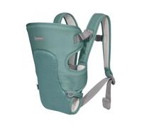 KikkaBoo Mochila Portabebes Ergonomica MYRA, Portabebe y Porteo Bebe, Marsupio Bebe, Correas Anchas y Ajustables, Manos Libres, 3 Posiciones, hasta 9 kg, Ligera y de Malla Transpirable, Menta