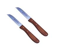 Marsvogel - Juego de cuchillos para verduras (hoja recta, mangos de madera de cerezo, fabricado en Solingen)