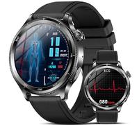 Marsyu 2026 Reloj Inteligente para Hombre con ECG/HRV/IMC, 1,43" AMOLED Redonda Pantalla Smartwatch con Bluetooth Llamadas/24H Pulsómetro/SpO2/SOS/IP68/100+ Deportivos, para Android/iOS