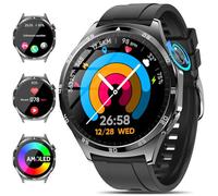 Marsyu Reloj Inteligente +HRV/Ácido Úrico/BMI Hombres Mujeres,Reloj de Salud AMOLED de 1,43" con Función de Teléfono/Ritmo Cardíaco/SPO2/Monitor de Sueño Fitness Smartwatch para Android iOS