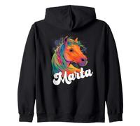 Marta - Hermoso Nombre de niña con un Bonito Caballo Sudadera con Capucha