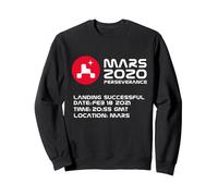 Marte 2020 Perseverance Rover NASA Misión Logo JPL Niños Niños Sudadera, Unisex para Adultos, Negro, S