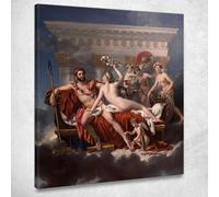 Marte viene desarmado por Venus Jacques Louis David, jld19 cuadro impreso sobre lienzo, fine art, montado listo para colgar, 50 x 40 cm