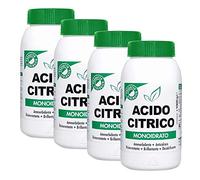 MARTEN - Ácido cítrico monohidrato 1 - Promo Pack PZ. 3 + 1 de Regalo - Producto multifunción Tratamiento Antical Mamparas, Desincrustante Descalcificante, Suavizante y Brillante