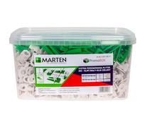 Marten Klin Sistema de nivelación de azulejos Clips Grosor del azulejo 7-15 mm Ancho de lechada 1 mm 1,5 mm 2 mm 3 mm Alicates (1MM, 700 Clips + 200 Cuñas)