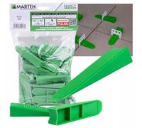 MARTEN Level Up - Sistema de nivelación de azulejos, 150-500-1000 lengüetas, ancho de junta de 1-3 mm, grosor de baldosa: 5-15 mm, alicates, cuñas, lengüetas de tracción, resultados perfectos para