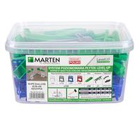 Marten Level UP - Sistema de nivelación de azulejos de 1 mm, 1,5 mm, 2 mm, 3 mm, resultados perfectos para revestimientos de suelos y paredes, grosor de baldosas de 5-15 mm (set de 150 + 50 + 1, 2 mm)