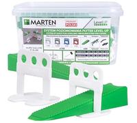 MARTEN Sistema de nivelación de baldosas de nivel Up, 150-500-1000 pliegues, ancho de lechada de 1 - 3 mm, grosor de baldosas de 5 - 15 mm, alicates de cuña, enganches, resultados perfectos para