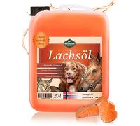 Martenbrown® 20 litros de aceite de salmón noruego premium para perros, caballos y gatos | Aceite de pescado en bidón | para alimentos secos, alimentos enlatados o como aceite Barf