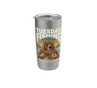 Martes Pesca El plan siempre fue así Vaso térmico de acero inoxidable de doble pared