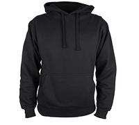 Martes Ropa,Sudadera lisa de manga larga con capucha de forro polar para hombre,Sudadera suave y cómoda para adultos,Trabajo y uso prolongado,Sin cremallera,Uni-Sex,80% algodón 20% poliéster (negro)