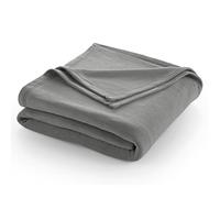 Martex Manta de Forro Polar tamaño King, Manta de Cama de Forro Polar, cálida, Ligera, súper Suave, antiestática, Manta Gris, Calidad de Hotel, Manta para sofá (108 x 90 Pulgadas, Gris)
