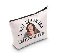 Martha - Bolsa de maquillaje para fanáticos de Martha, regalos con texto en inglés "I Just Had an Egg", regalos inspirados en la comedia negra británica, bolsa con cremallera para correo electrónico,