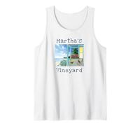 Marthas Vineyard Casa de campo de vacaciones de verano Porch Row House Camiseta sin Mangas