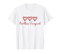 Marthas Vineyard Love Heart Loves Beach Vacation Cape Cod Camiseta