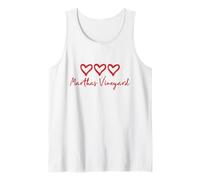 Marthas Vineyard Love Heart Loves Beach Vacation Cape Cod Camiseta sin Mangas