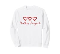 Marthas Vineyard Love Heart Loves Beach Vacation Cape Cod Sudadera