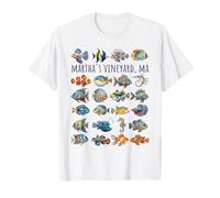 Martha's Vineyard MA - Diseño de Peces Coloridos Camiseta