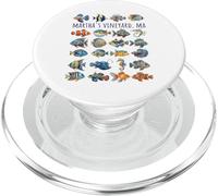 Martha's Vineyard MA - Diseño de Peces Coloridos PopSockets PopGrip para MagSafe