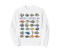 Martha's Vineyard MA - Diseño de Peces Coloridos Sudadera