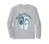 Martha's Vineyard Ocean Beach - Chanclas náuticas azules Manga Larga