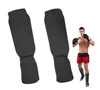 Martial Arts Leg Guards - Thai Leg Guards - Kickboxing Shin Guard-s - Lightly Padded Transpirable with Hook Fastener 2pcs | for Mma Self-Defense Training Sparring