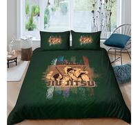 Martial Arts Style Funda Edredon 3 Piezas Compuesto Impresión 3D Cierre de Martial Arts Estilo Funda de Edredón Funda de Almohada a Juego Lavables Transpirable for niña Super king（260x220cm）