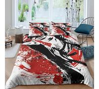martial arts style Funda Edredon Microfibra Suave 3 Piezas Estampado 3D martial arts estilo Funda de Edredón con Funda de Almohada Transpirable Antialérgica for Ancianos Super king（260x220cm）