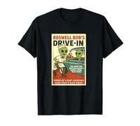 Martian Drive-In Cafe Parodia 1950's Roswell Aliens Retro Camiseta
