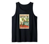 Martian Drive-In Cafe Parodia 1950's Roswell Aliens Retro Camiseta sin Mangas