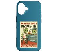 Martian Drive-In Cafe Parodia 1950's Roswell Aliens Retro Carcasa para iPhone 16