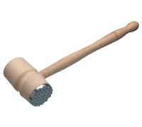 KitchenCraft Martillo ablandador de carne, diseño de doble cabeza para ablandar y aplastar, madera de haya / metal, 31cm, beige