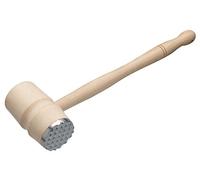 KitchenCraft Martillo ablandador de carne, diseño de doble cabeza para ablandar y aplastar, madera de haya / metal, 31cm, beige