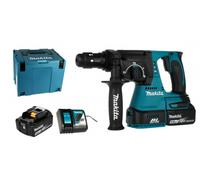 Martillo combinado Makita Aku Li-ion LXT 18V/5.0Ah, Makpac DHR243RTJ
