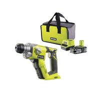 RYOBI - Martillo combinado SDS + 18V ONE+™ con 1 batería 18V - 2,5 Ah y Cargador 1,5A -R18SDS-125S