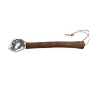 Martillo con forma de puño de acero inoxidable con mango de madera para el hogar al aire libre, martillo de camping, adorno decorativo, regalo de alta resistencia, herramienta de camping