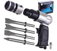 Martillo de aire comprimido con portabrocas de cambio rápido, 4 cinceles,compatible con Güde